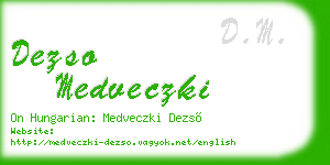 dezso medveczki business card